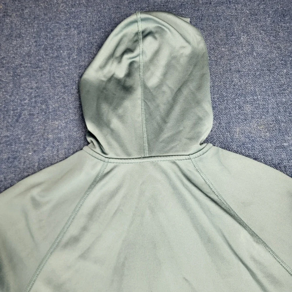Nike Dri-FIT Womens Med Full Zip Hoodie Olive Greenish Fleece Lined Thumbholes